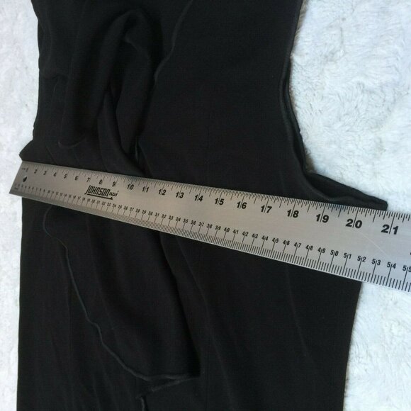 Spirithouse Women's Ruffle Front Top Blouse V-Neck Drape Large Sleeveless Black - Picture 7 of 8